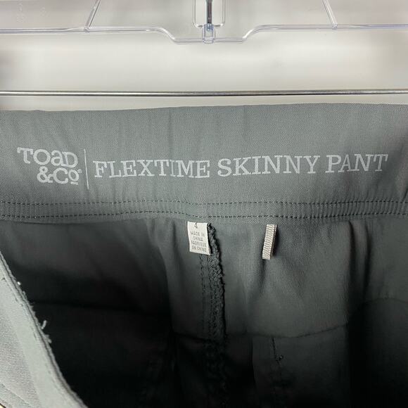 Toad & Co Flextime Skinny Pant Gray Outdoors Womens Size 4 - Picture 6 of 11
